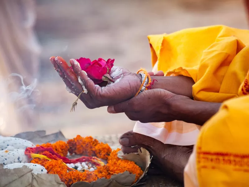 Offering in the Ganges River, Varanasi