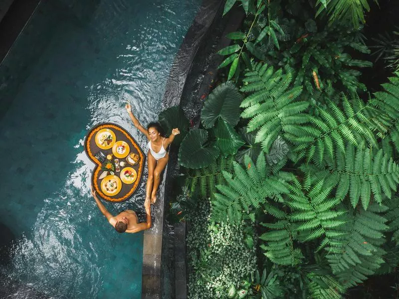 Couple in Bali hotel