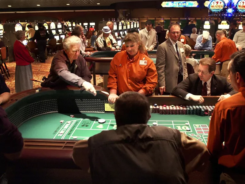 Craps table at a casino