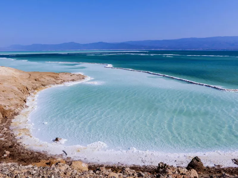 Salty Surface of the Lake Assal, Djibouti