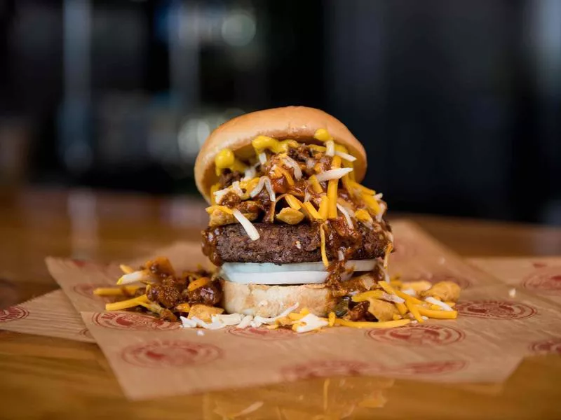 Frito pie burger