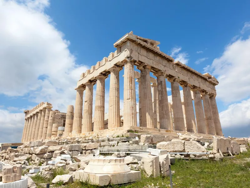 Ruins of the Temple Parthenon at the Acropolis