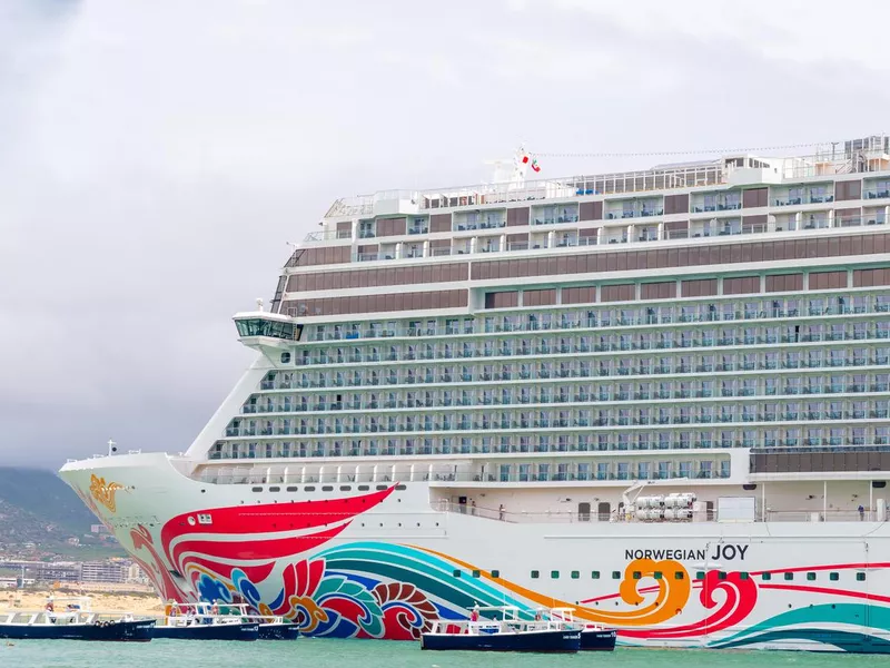 Norwegain Joy Cruise Ship docked in Cabo San Lucas Mexico