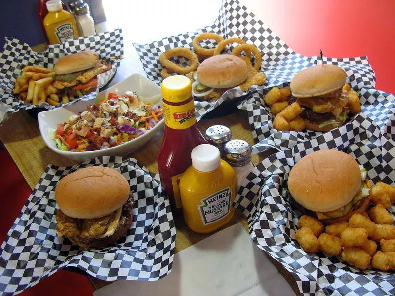 Burgers at Big Bam's