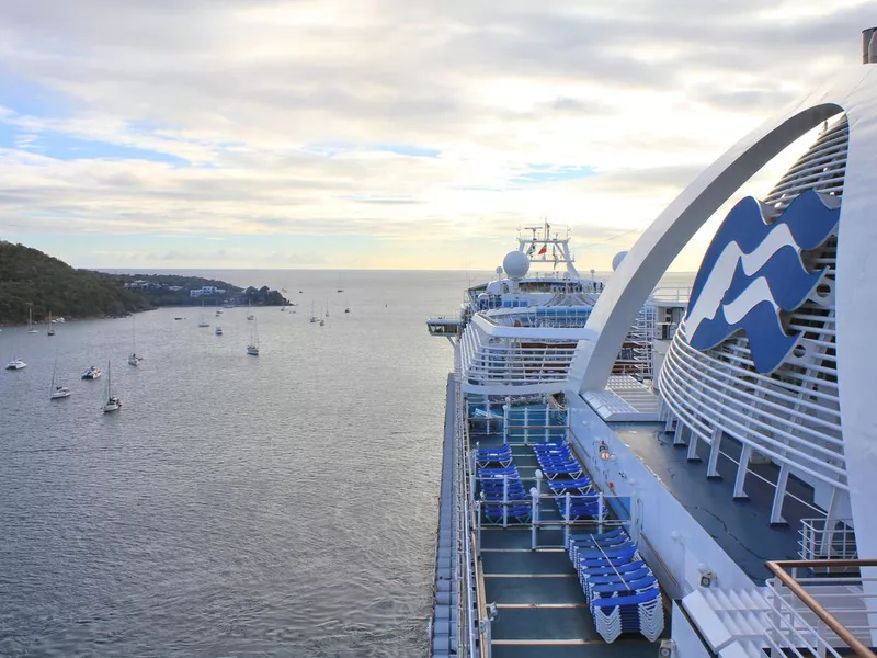 Crown Princess ship in Saint Thomas island