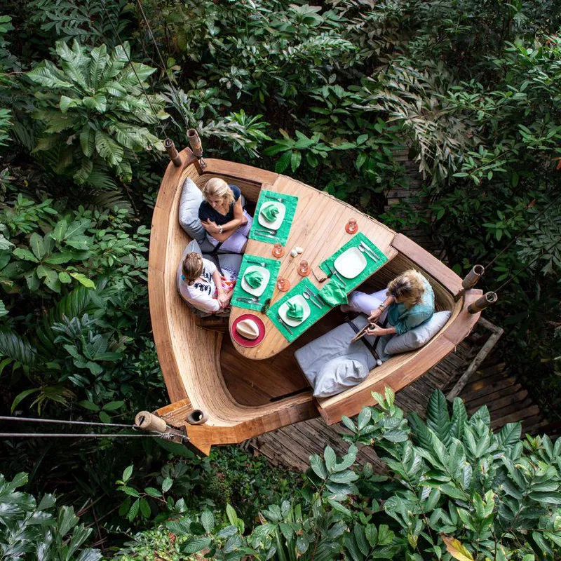 Tree top restaurant in Thailand