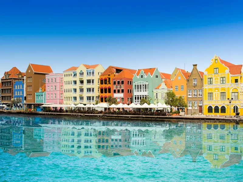 Beautiful Willemstad embankment, Curacao