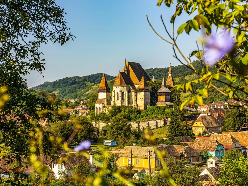 Biertan village in Transylvania, Romania