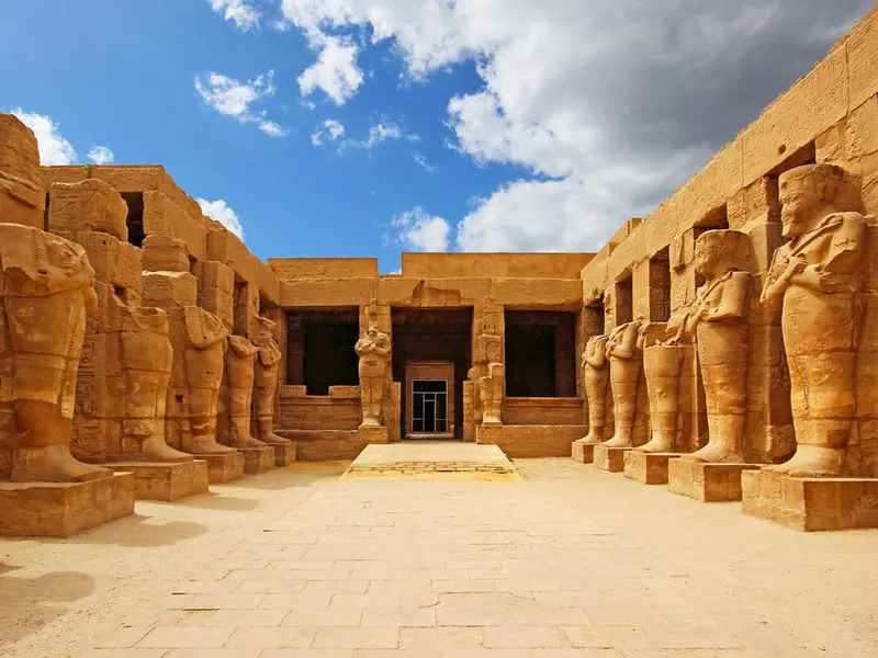 Ancient ruins of Karnak temple in Egypt