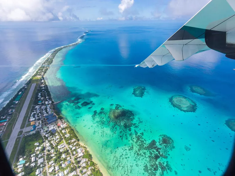 Aerial view of Tuvalu