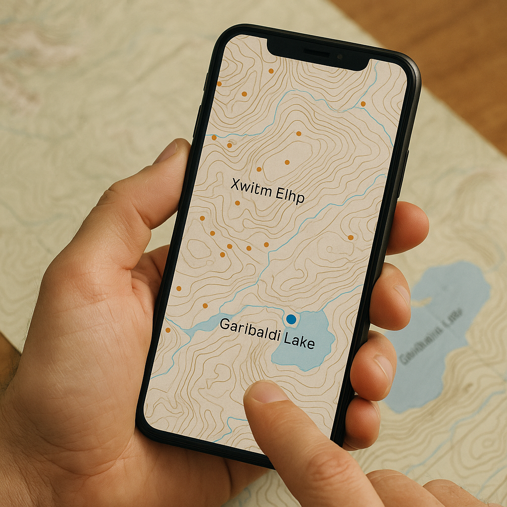 Make your offline basemap show the names, not just the pins