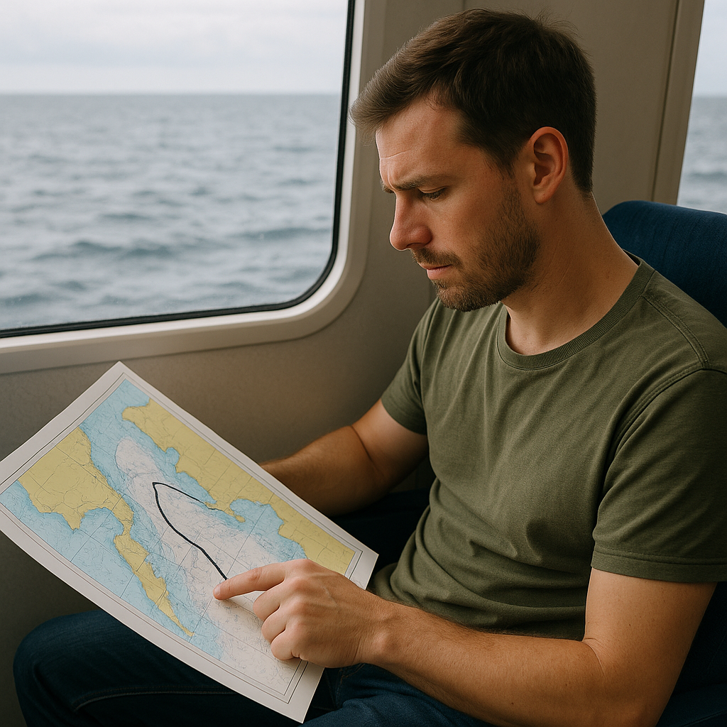Read the route like a tide chart, even if you're on a big boat