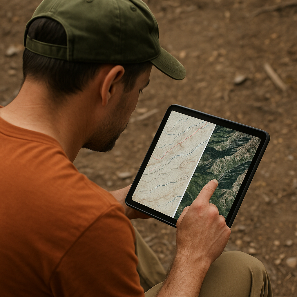 Layer-stacking in CalTopo when the trail is a rumor