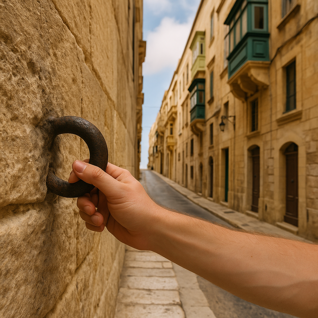 Valletta's stone balconies and British-aftertaste streets