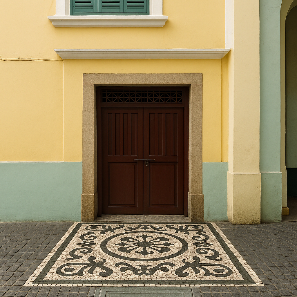 Macau: pastel facades, tiled thresholds, and a China-facing front door