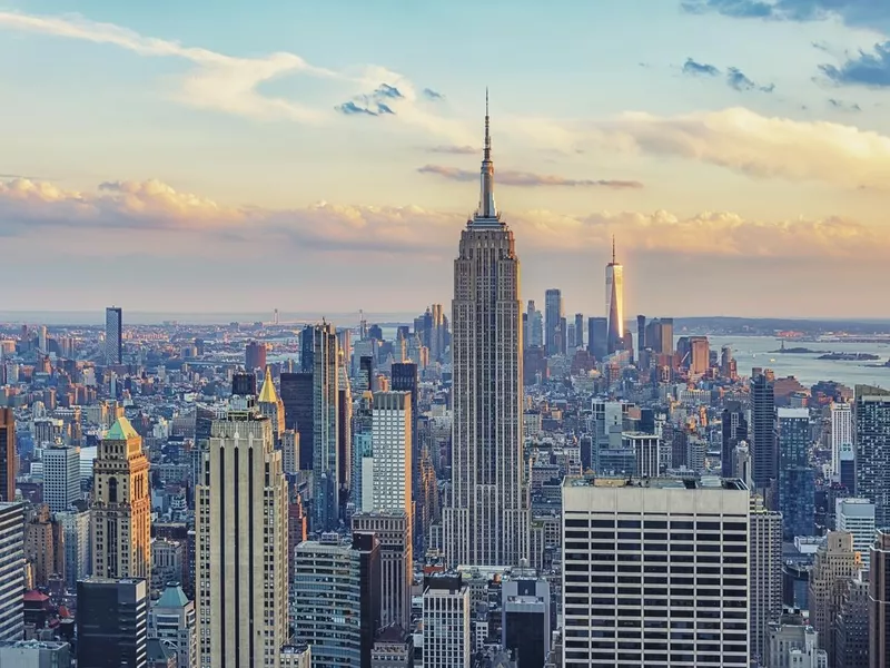 The skyline of New York City, United States