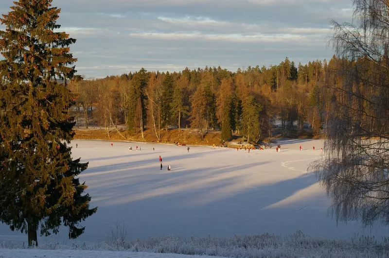 Ice skats on Lake Bogstadvannet in Oslo