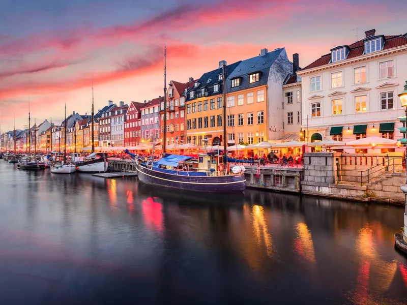 Copenhagen, Denmark at Nyhavn Canal