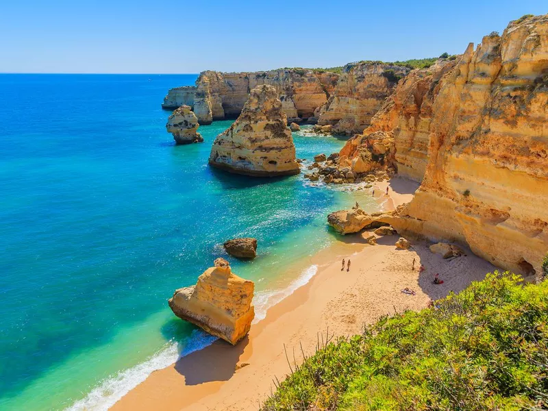 Marinha beach near Carvoeiro town, Algarve region, Portugal