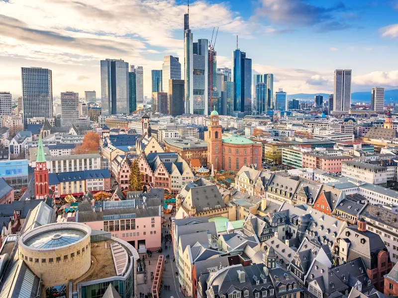 Skyline of downtown Frankfurt am Main Germany