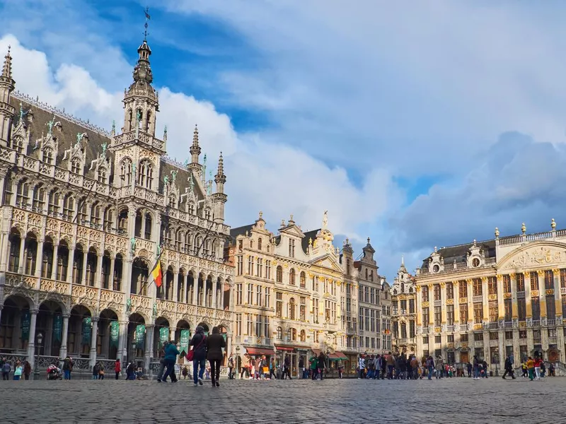 Grand palace in the centre of Brussels Belgium