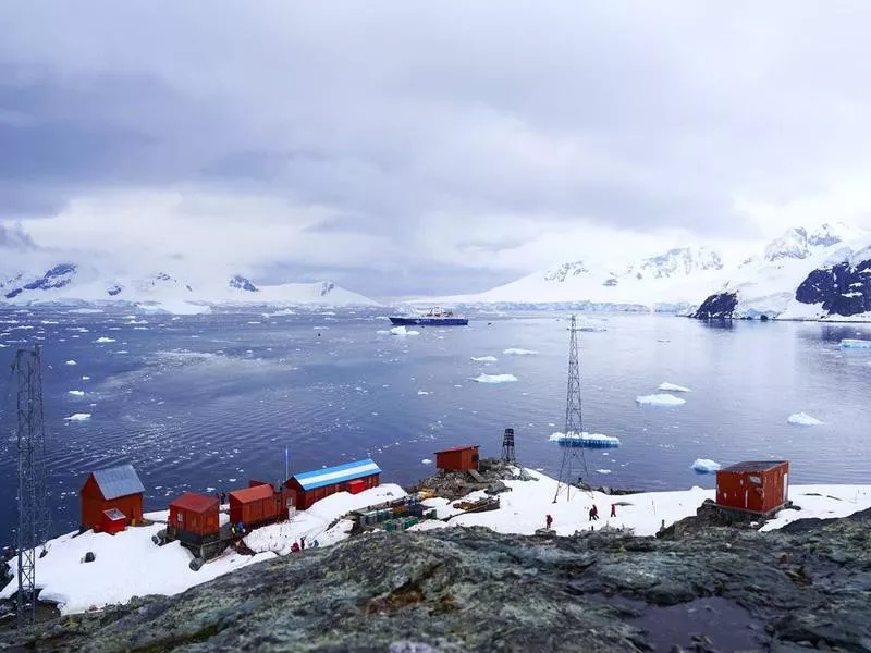 Paradise bay in Antarctica