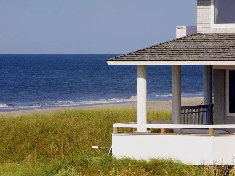 Beach view on Bald Head Island, North Carolina