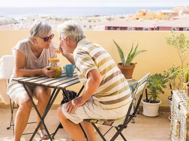 Elderly couple in Spain