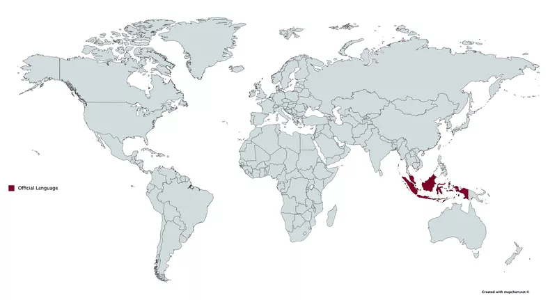 Malay language map