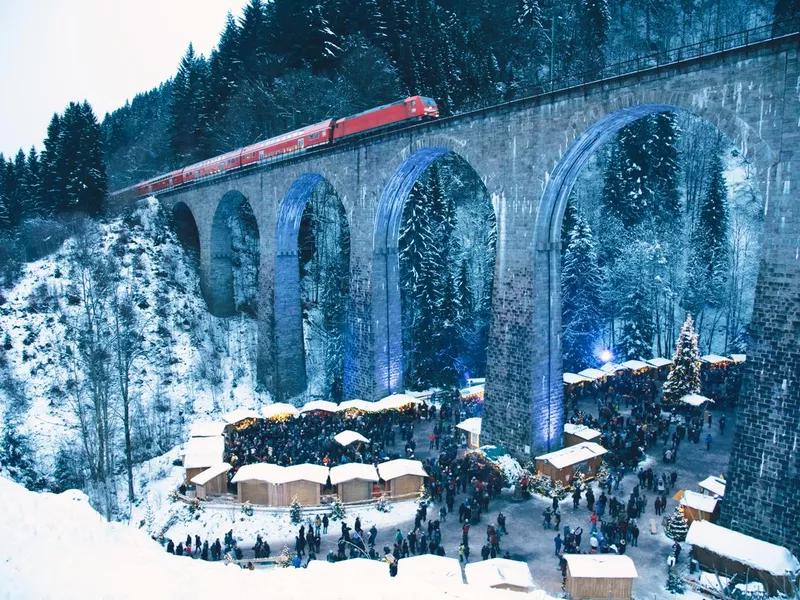 Christmas market in a German gorge