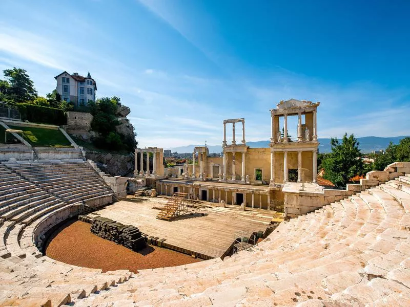 Roman theatre of Philippopolis in Plovdiv, Bulgaria