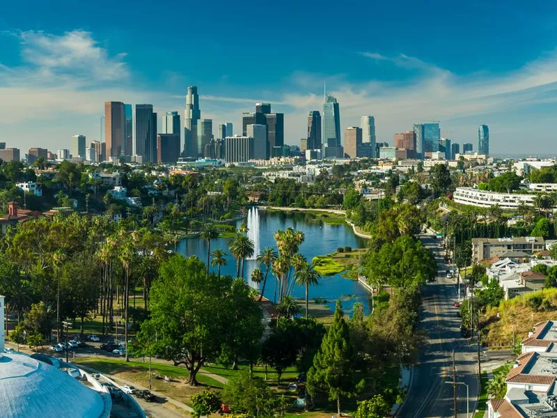 Echo Park and DTLA on a Sunny Day