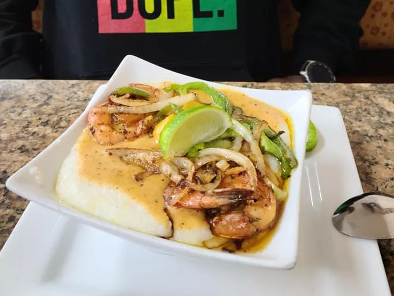 Shrimp and grits at Jackson Soul Food, Miami