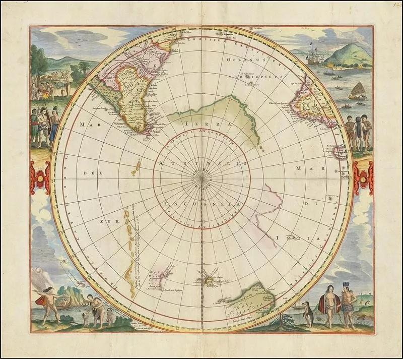 Map of South Pole