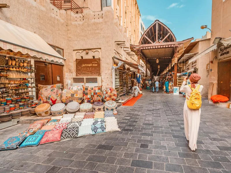 Old Bur Dubai souk market UAE