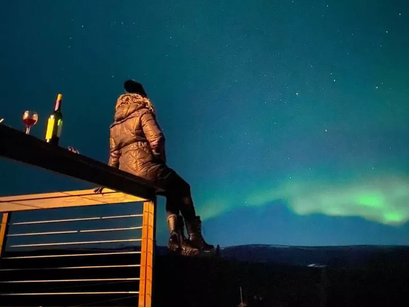 Watching the northern lights in Fairbanks, Alaska