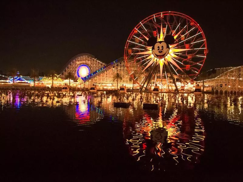 Disneyland at night