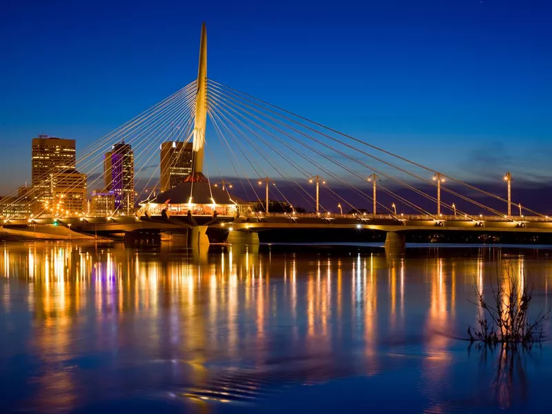 Winnipeg, Canada, at night