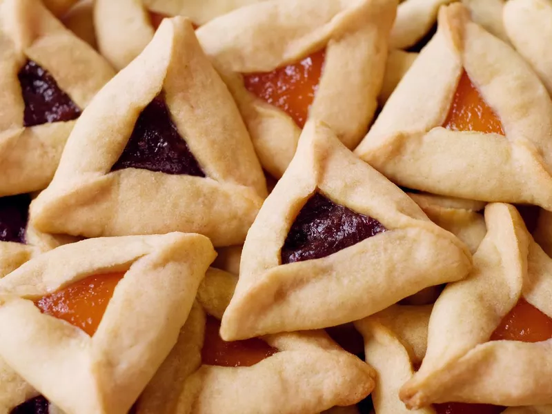 pile of Hamantaschen Cookies