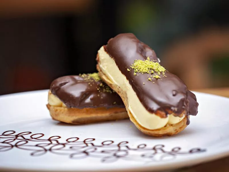 Homemade eclair