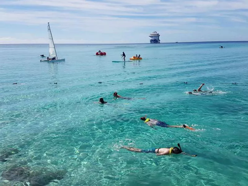 People snorkeling in Princess Cays