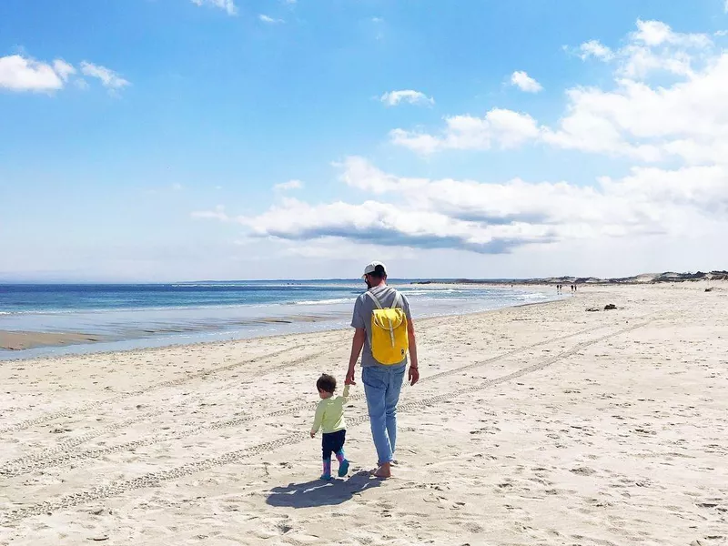 People Walking at Crane Beach