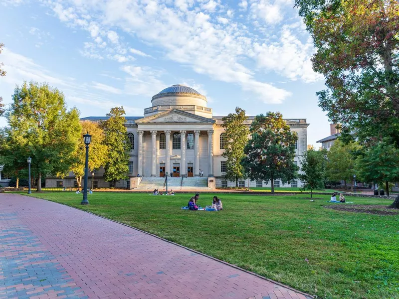 The University of North Carolina Chapel Hill Library on the UNC Campus