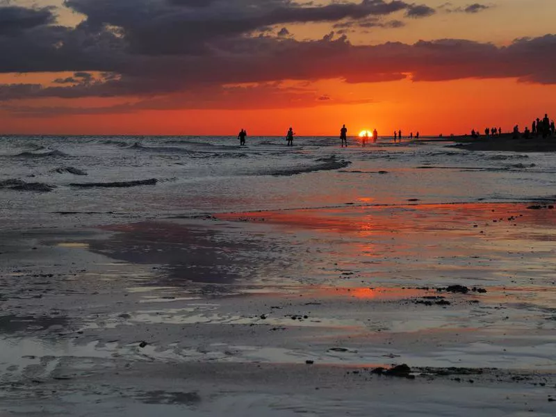 Sanibel island at sunset