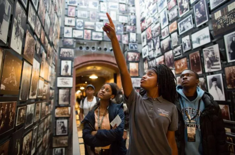 United States Holocaust Memorial Museum room of faces