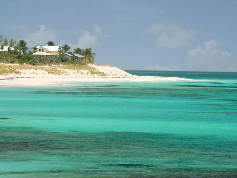 House on the beach at the Bahamas