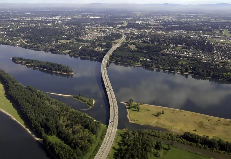 I-205 Glenn Jackson Bridge War Vetrans Memorial Freeway Oregon Washington