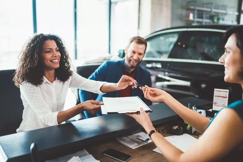 People Renting Car