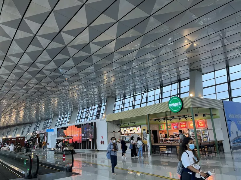 Interior view of waiting room inside International Airport