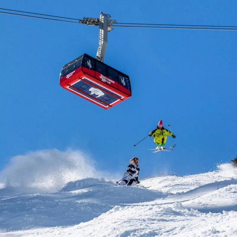 People skiing on mountain